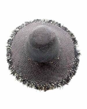 NEW SHEBOBO women's brim straw sun hat in black